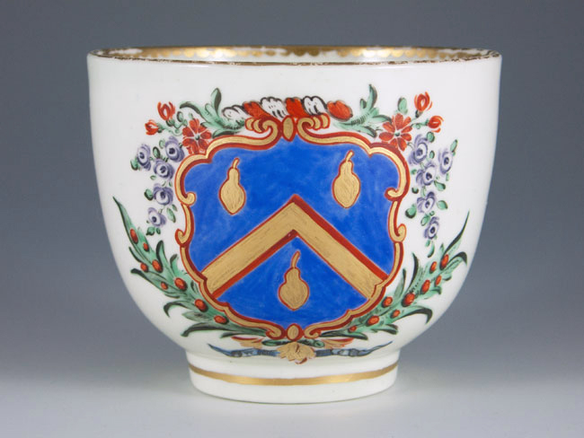 antique Worcester James Giles armorial porcelain