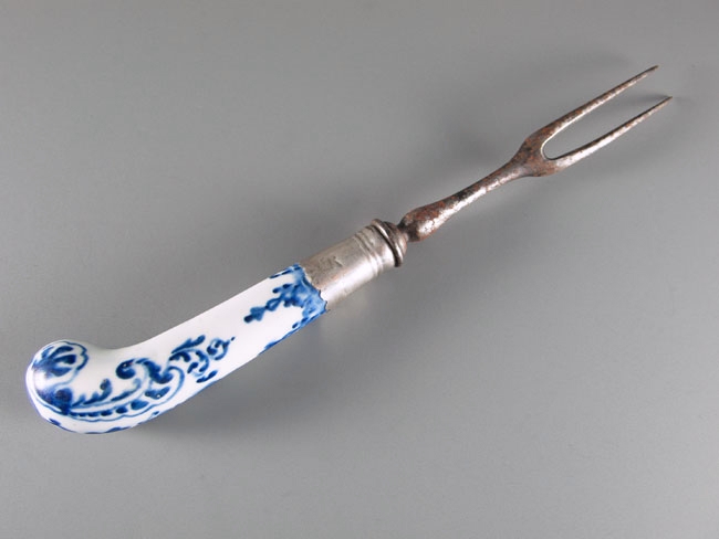 antique Bow porcelain fork