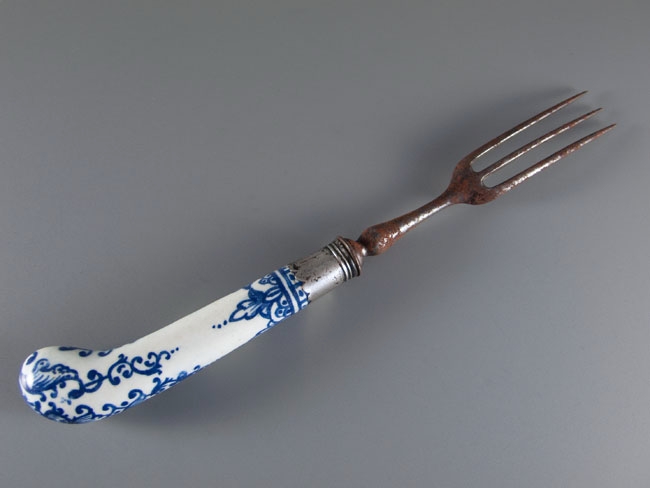 antique Bow porcelain fork