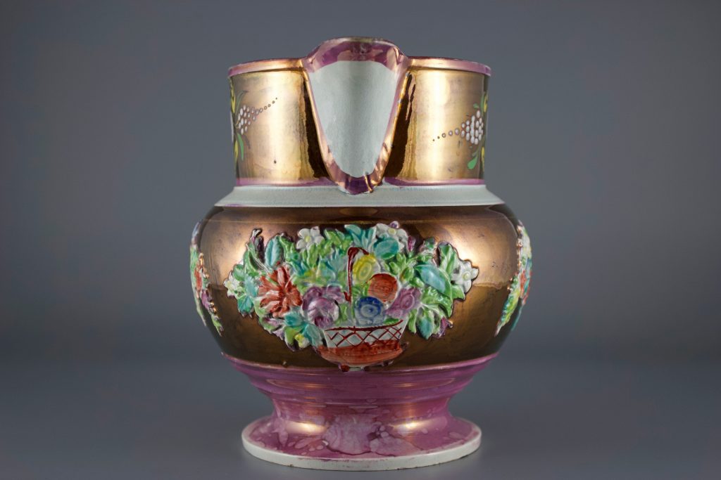 pearlware pottery lustre jug