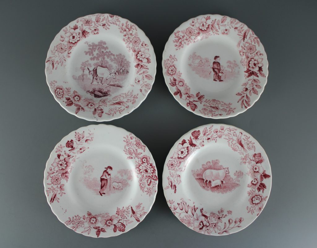 antique nursery plates
